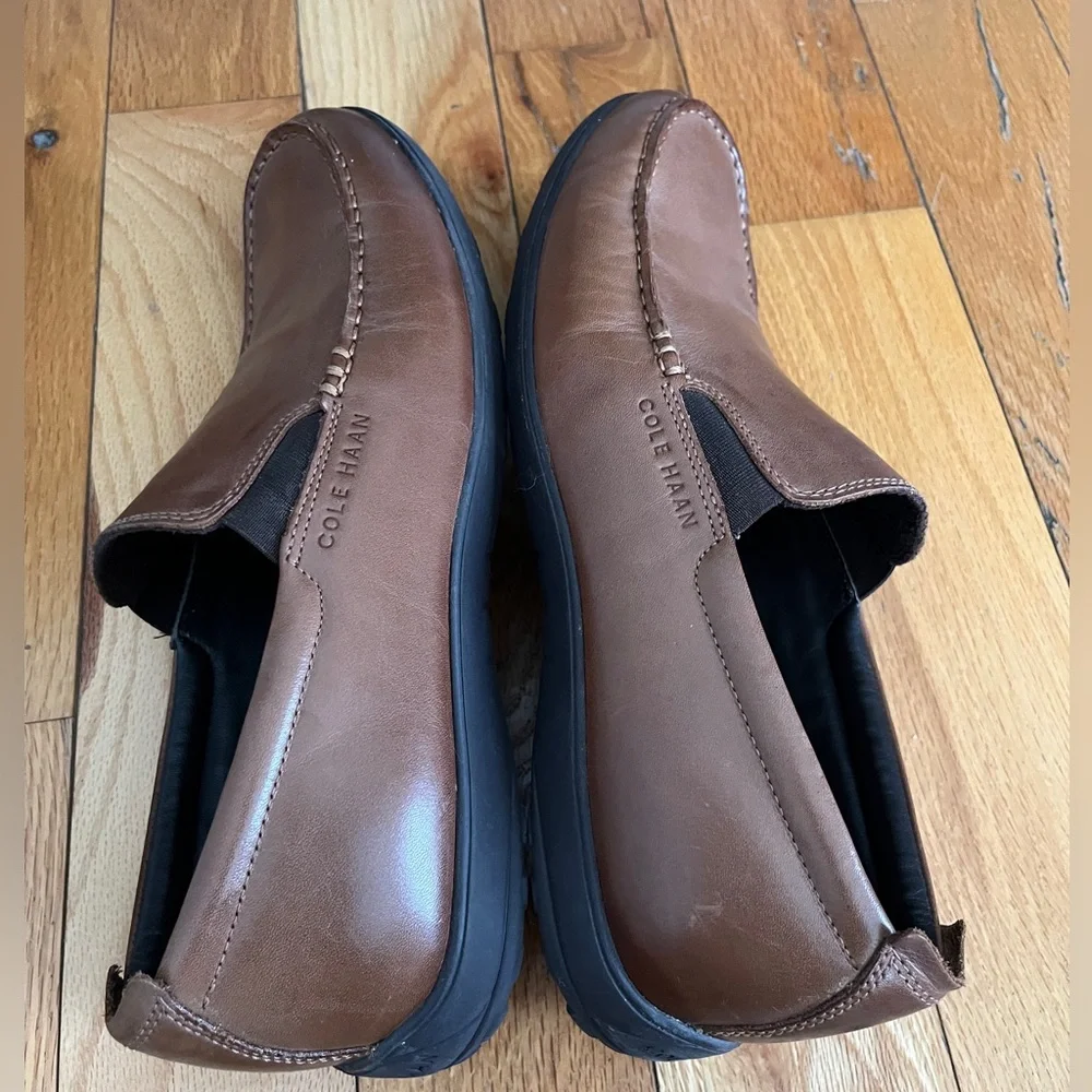 Cole Haan New Harbour Venetian II Slip‎ On Brown Leather Loafers Size 11